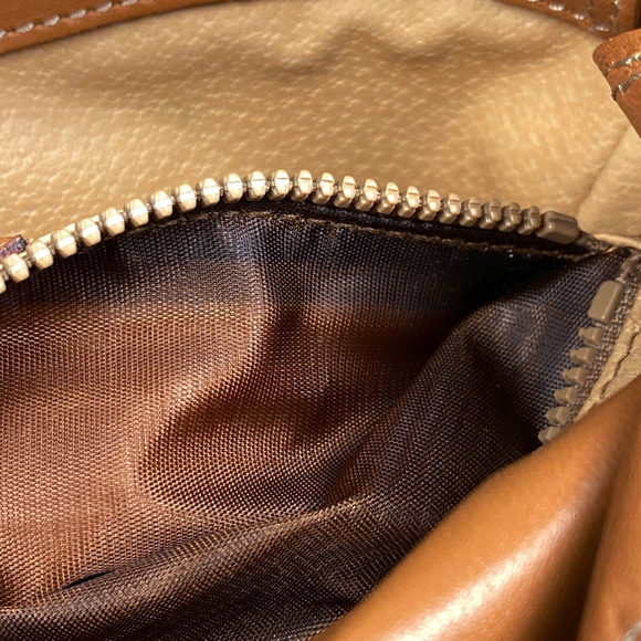 Celine Macadam Pattern Drawstring Canvas Shoulder Bag Brown - Picture 7 of 8